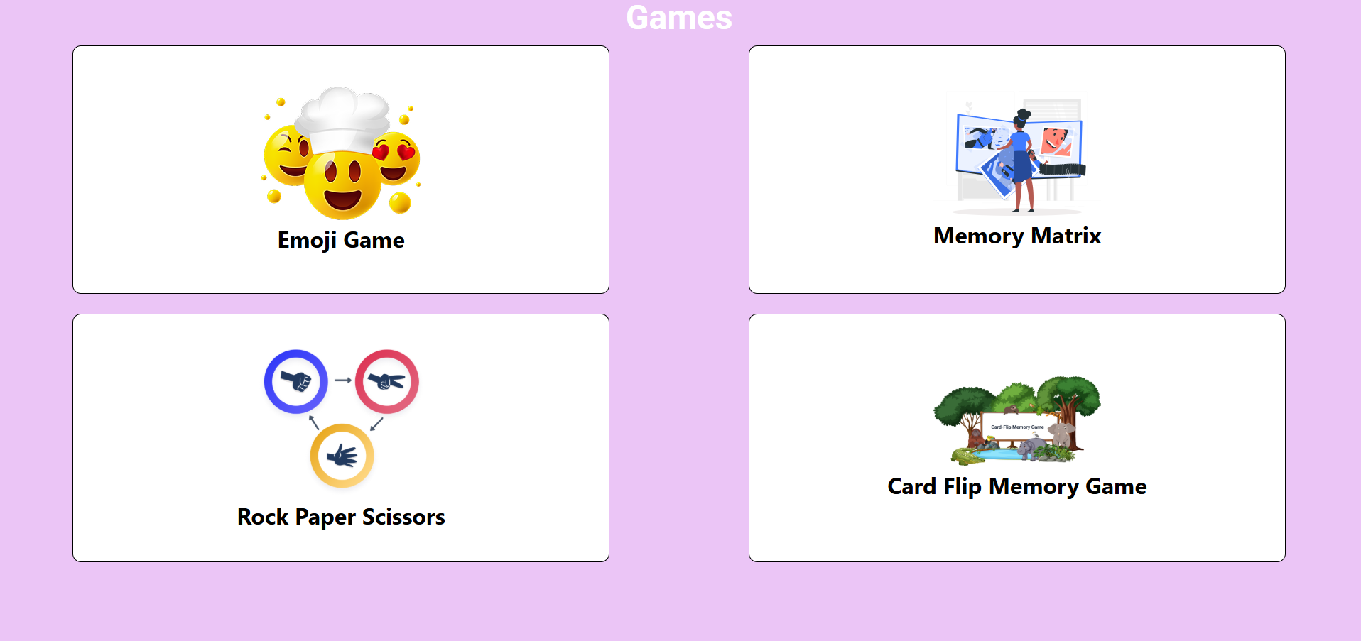 Mini Games website